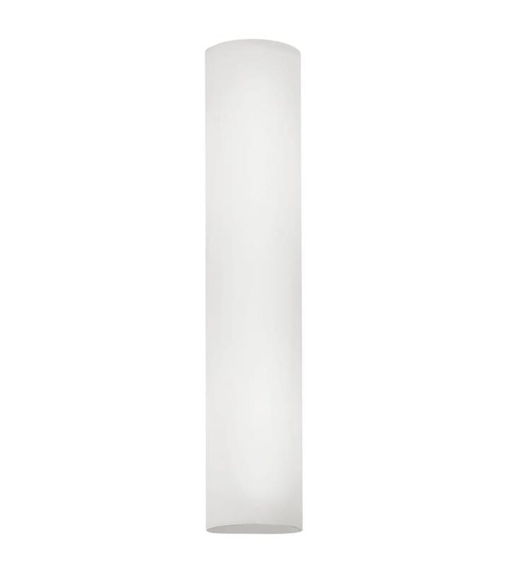 Podłużna biała szklana lampa łazienkowa Zola 2xE14