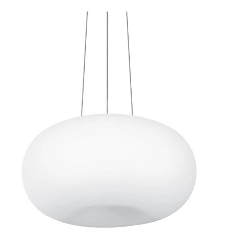 Lampa wisząca Optica 445 biała szklana w nowoczesnym stylu