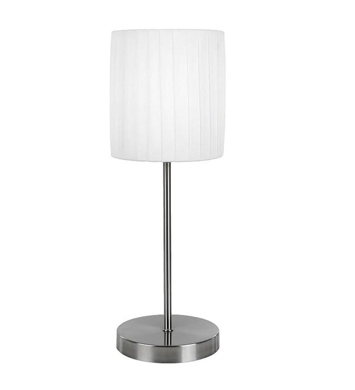 Lampa stołowa La Nube ze ściemniaczem dotykowym biały plisowany abażur - OD RĘKI