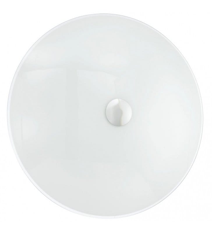Duży szklany plafon Nube 550 biały okrągły 3 żarówki