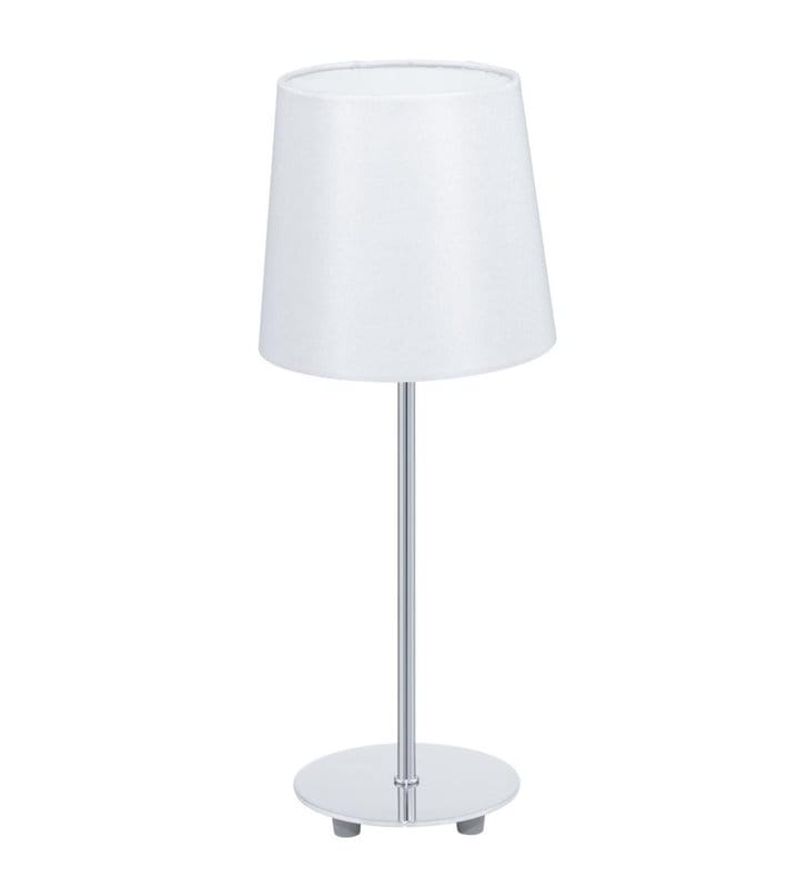 Lampa stołowa Lauritz biała abażur metalowa podstawa