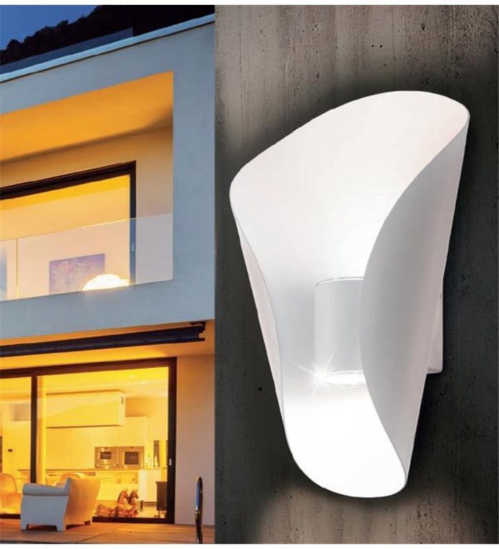 Bosaro biały nowoczesny kinkiet do ogrodu LED