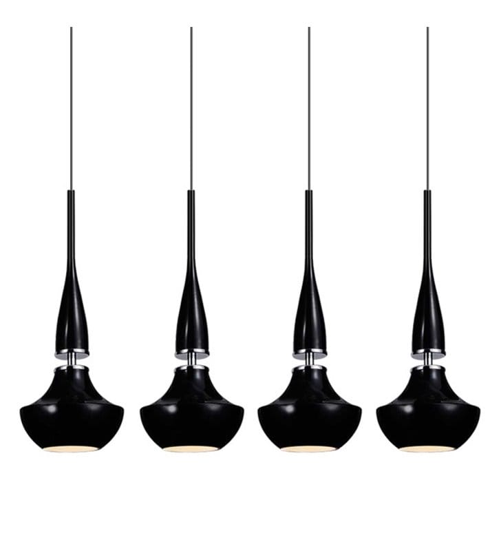 Czarna lampa wisząca 4 punktowa Tasos elegancka nad stół wyspę kuchenną do salonu sypialni jadalni kuchni