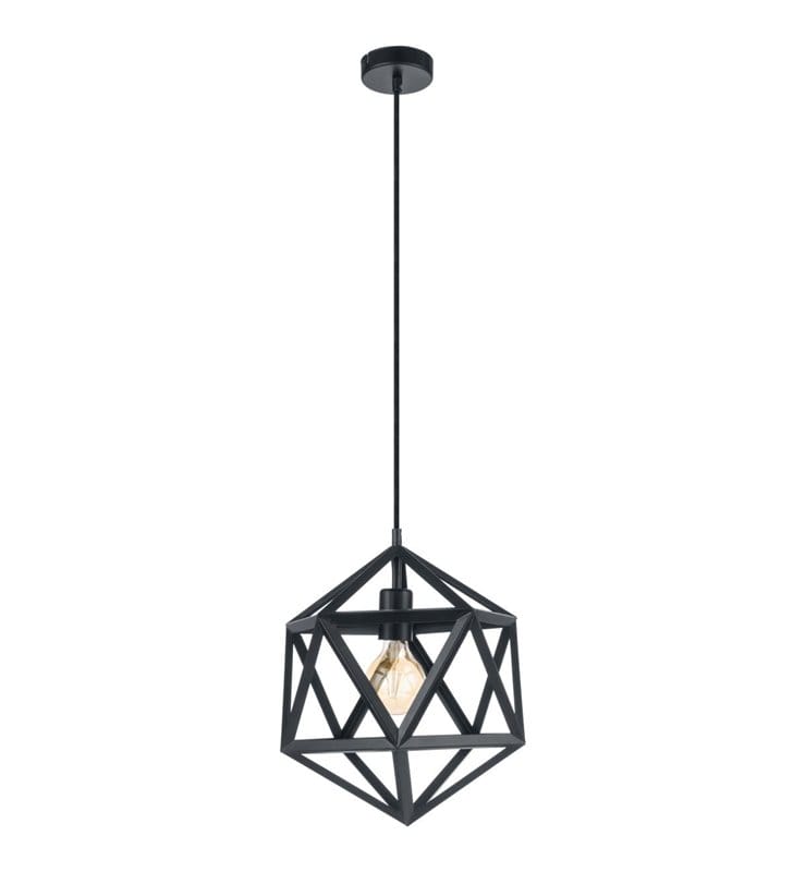 Metalowa czarna geometryczna lampa zwisająca Embleton - DOSTĘPNA OD RĘKI