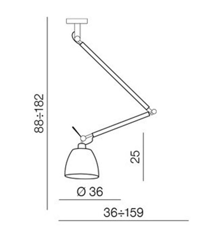 Lampa wisząca Zyta kolor aluminium detale chrom regulacja od 88 do 182cm styl nowoczesny