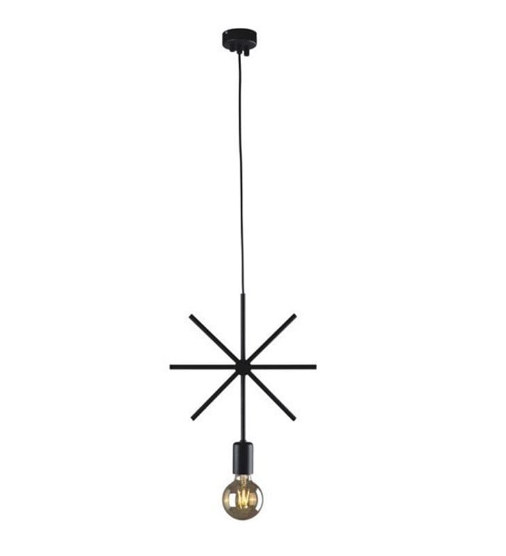 Minimalistyczna lampa wisząca Tobik czarna metalowa - DOSTĘPNA OD RĘKI
