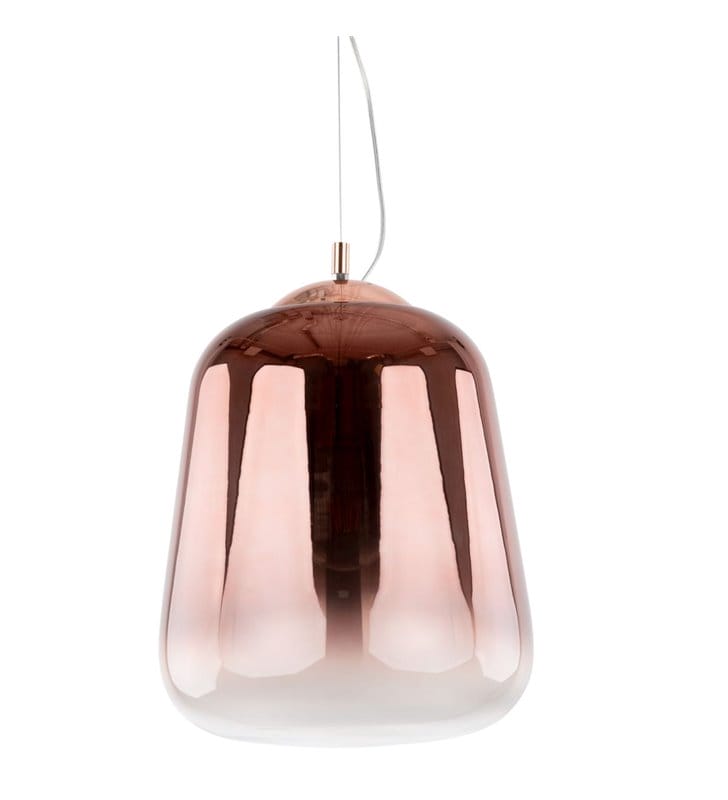 Lampa wisząca Lanila szklana w kolorze miedzianym do salonu sypialni jadalni kuchni