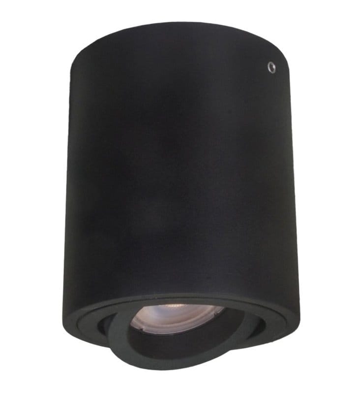 Lampa sufitowa Lucia czarna natynkowa downlight walec ruchoma żarówka GU10