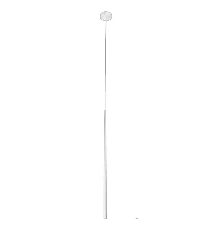 Wąska lampa wisząca z wysokim kloszem Louise LED biała do salonu sypialni jadalni kuchni
