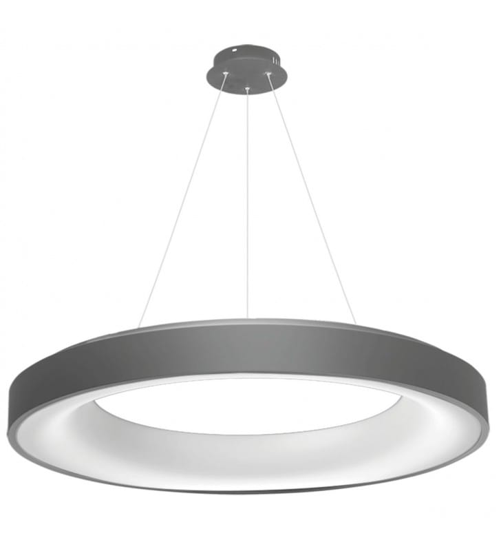 Lampa wisząca Sovana szara LEDowa sterowanie pilotem 2700-6500K do salonu sypialni jadalni kuchni