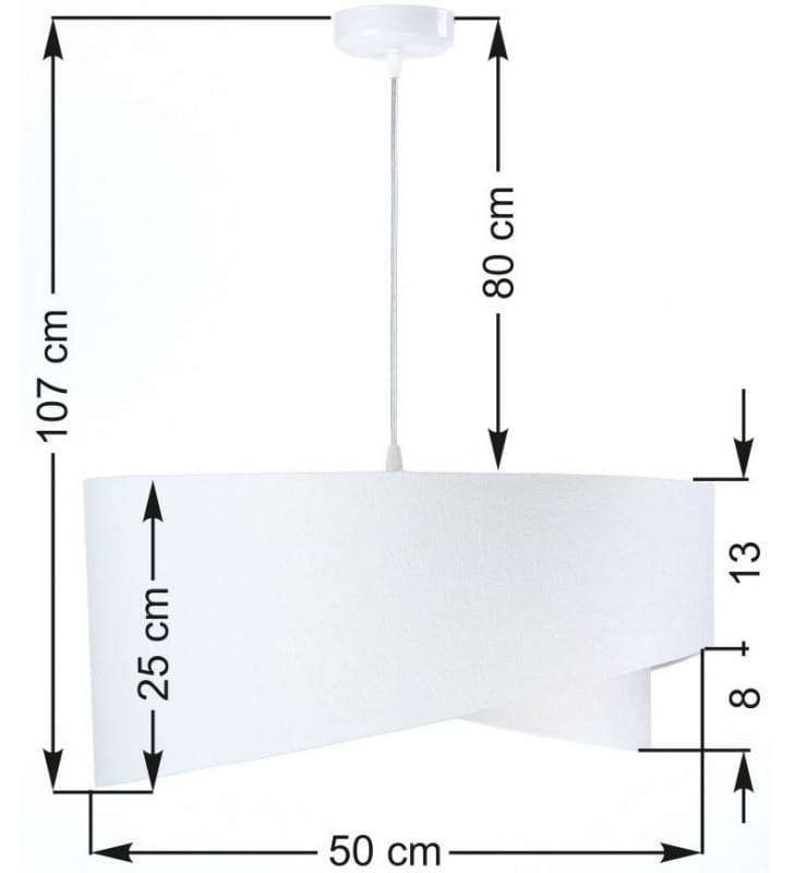 Lampa wisząca Ice ze srebrnym środkiem abażur welurowy niebiesko biały asymetryczny 50cm