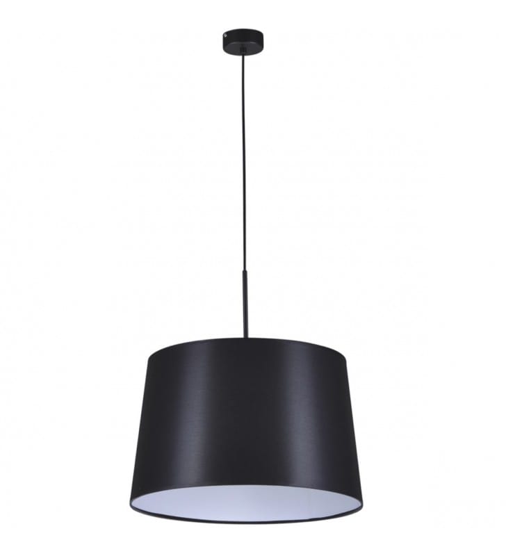 Lampa wisząca Remi Black czarna abażurowa 45cm stożek do salonu sypialni jadalni