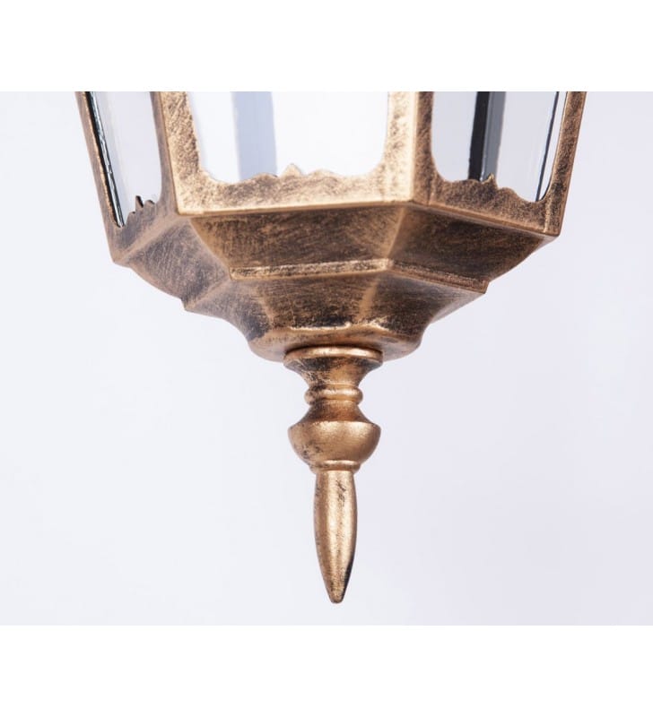 Lampa zewnętrzna wisząca Lozana złota latarenka