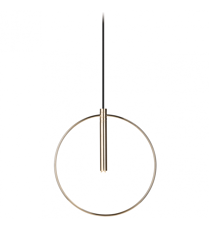 Lampa wisząca Faro złota obręcz 32cm styl nowoczesny minimalistyczny