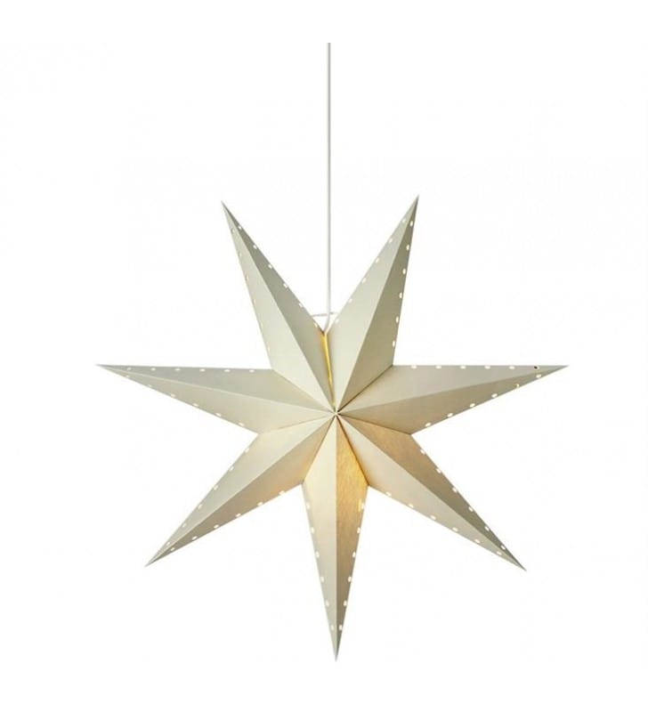 Szara gwiazda papierowa Lively 45cm wisząca dekoracja okienna Markslojd