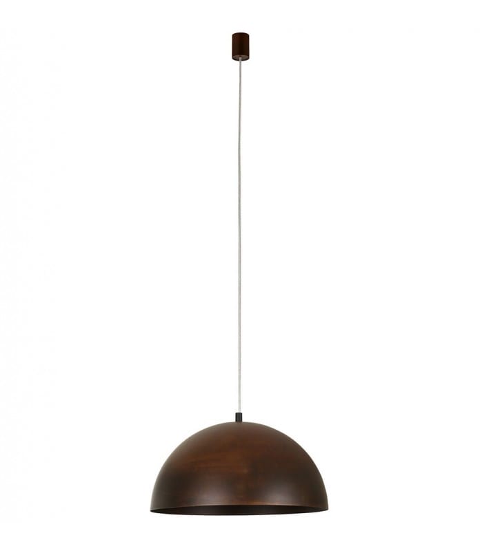 Lampa wisząca Hemisphere Rust 33cm brąz rustykalny metal kopuła nad stół Nowodvorski