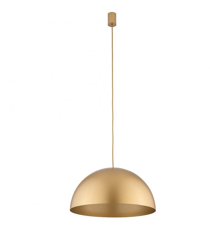 Lampa wisząca Hemisphere Super złota nowoczesna kopuła 50cm nad stół w jadalni metal 4xGX53